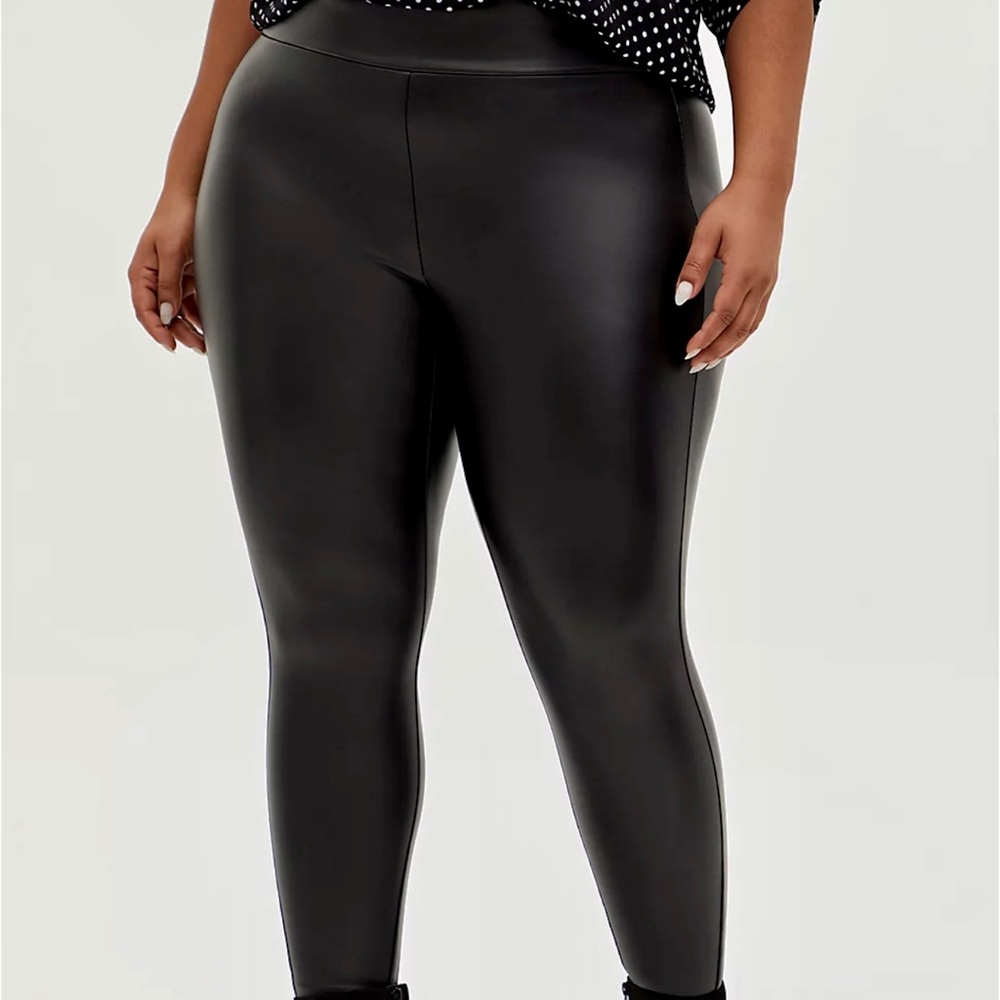 Torrid Black Faux Leather Leggings